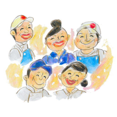 笑顔の人々のイラスト